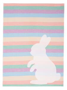 Utierka DESIGN králiček pruhy biela pastelová 50x70 cm