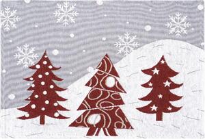 Prestieranie MOTIV stromy a vločky biela červená 32x48 cm