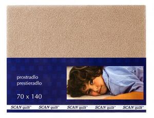 Detské prestieradlo FROTÉ orechová 70x140 cm