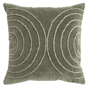 Dekoračný návlek COTTON VELVET polkruhy zelená 45x45 cm