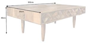 Dizajnový konferenčný stolík Halia Honey 102 cm akácia