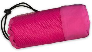 Rýchloschnúca osuška FITNESS BAG ružová 70x140 cm