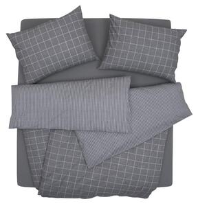 Obliečky KLASIK kocka prúžok Štandardný 1x paplón 140x200 + 1x vankúš 70x90 cm