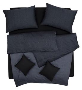 Obliečky SATÉN DESIGN kristal tmavá sivá bežný 1x paplón 140x200 + 1x vankúš 70x90 cm