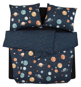 Obliečky KLASIK PLUS planets+ galaxy Štandardný 1x paplón 140x200 + 1x vankúš 70x90 cm