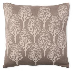 Dekoračný návlek pletený DESIGN stromy béžová natur 45x45 cm