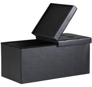 Úložný box s vyklapacím vekom 80x40x40cm - čierny