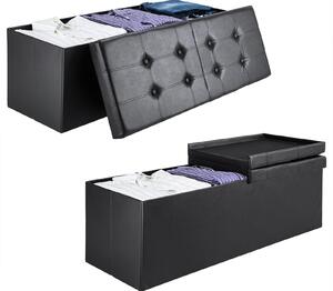 Úložný box s vyklapacím vekom 80x40x40cm - čierny
