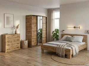 Spálňa NEJBY BARNABA PREMIUM 150K s posteľou 160x200 cm s vyšším čelom, dub wotan