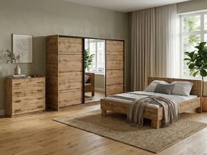 Spálňa NEJBY BARNABA PREMIUM 280K s posteľou 160x200 cm s vyšším čelom, dub wotan