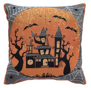Dekoračný návlek MOTIV halloween - hrad 45x45 cm