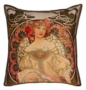 Dekoračný návlek ART VELVET mucha dievča s knihou 45x45 cm