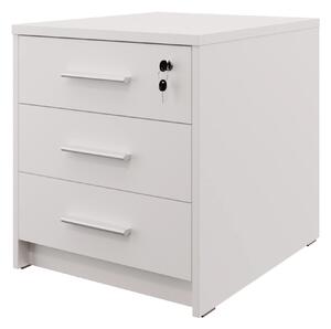 Uzamykateľná komoda pod tlačiareň NEJBY GIANNI, hĺbka 60 cm, biela