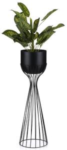 HowHomely Kovový kvetináč LOFT 68x20 cm čierna DD0477 + záruka 3 roky zadarmo