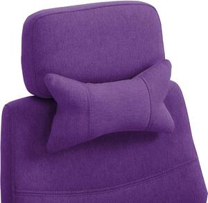 Kancelárska otočná stolička s opierkou hlavy - fialová