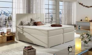 Zltahala.sk Posteľ Boxspring Boleria 200x180, béžová (koženka - bb 07)