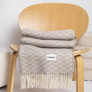 Vlnená deka z merino vlny Liora - Gray Beige