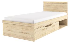 Jednolôžková posteľ 90 cm ORIT (dub san remo) (s roštom). Vlastná spoľahlivá doprava až k Vám domov. 1053204