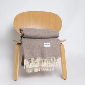 Vlnená deka z merino vlny Liora - Soft Brown