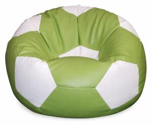 JAKS Sedací vak futbalová lopta bielo zelená