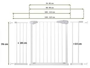Ochranná bariéra pre deti 90 - 99 cm SPRINGOS SG0001B