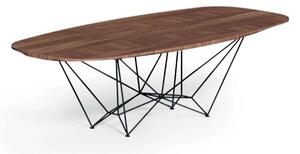 FIL8 FISSO dizajnový jedálenský stôl pevný oválny dýhovaný