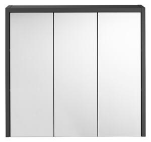 Livarno home Zrkadlová skrinka Oslo, 65 x 60 x 17 cm, antracitová (100364899)