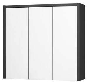 LIVARNO home Zrkadlová skrinka Oslo, 65 x 60 x 17 cm, antracitová (100364899)