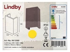 Lindby Lindby - Nástenné svietidlo SMIRA 1xG9/25W/230V LW0225 + záruka 3 roky zadarmo