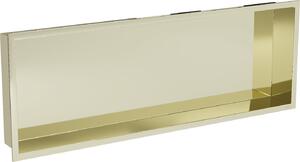 Mexen X-Wall-R, polička na zapustenie na obklad s golierom 90 x 30 cm, zlatá lesklá, 1950903010