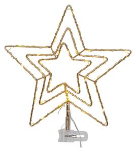 Svietiaca vianočná hviezda na stromček Topsy Brass