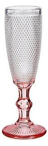 Vivalto Pohár šampanského Ružová Transparentná Sklo 6 kusov (180 ml)