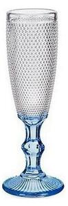 Vivalto Pohár šampanského Bodky Modrá Transparentná Sklo 6 kusov (180 ml)