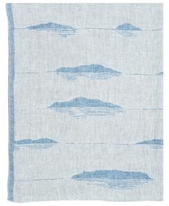 Ľanový uterák Merellä, modrý, Rozmery 95x180 cm