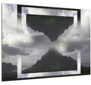 Obraz - Hory na Islande, geometrická koláž (70x50 cm)