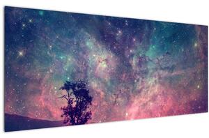Obraz - Nadpozemská nočná obloha (120x50 cm)