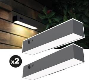 Sada 2 solárnych svietidiel EZIlight® Solar Wall S24