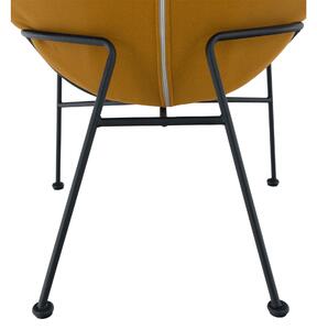 KONDELA Jedálenská stolička, látka s efektom brúsenej kože camel, KALIFA