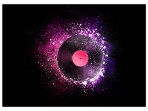 Obraz - Vinylová doska v ružovo-fialových (70x50 cm)