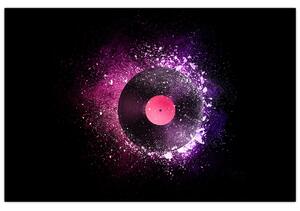 Obraz - Vinylová doska v ružovo-fialových (90x60 cm)