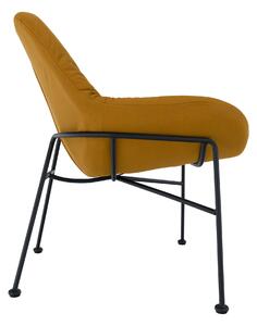 KONDELA Jedálenská stolička, látka s efektom brúsenej kože camel, KALIFA