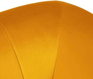 Žlté Zamatové kreslo Goct 93 × 88 × 74 cm MICADONI HOME