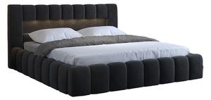 Manželská posteľ 180 cm Luxa (antracit) (s roštom, úl. priestorom a LED). Vlastná spoľahlivá doprava až k Vám domov. 1041577