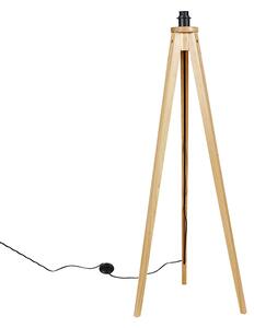 Rustikálna stojaca lampa trojnožka prírodná - Tripod Classic