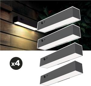 Sada 4 solárnych svietidiel EZIlight® Solar Wall S24