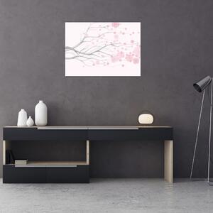 Obraz - Ružové kvety (70x50 cm)