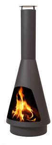 HEAT Outdoor Living La Luz 140 – Vonkajší krb z ocele – Krb na terasu – 50x50x140 cm