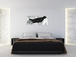 Obrázok - Street art - bird (120x50 cm)