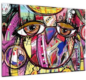 Obraz - Street art - sova (70x50 cm)