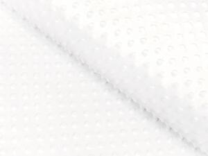 Biante Detská obliečka na vankúš Minky 3D bodky MKP-016 Krémovo biela 40 x 40 cm